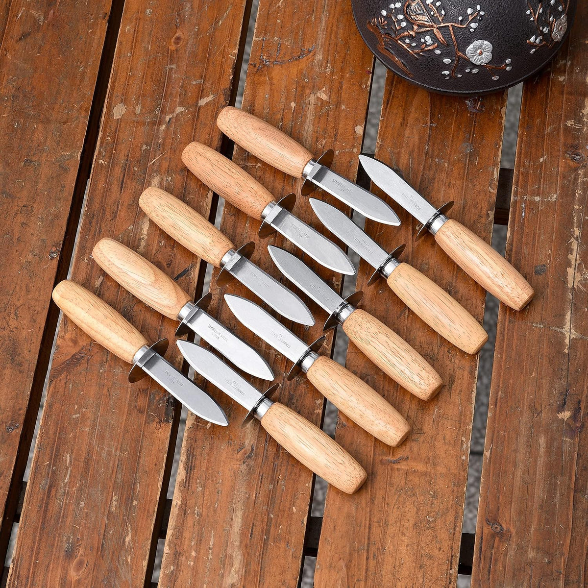 10 Pcs Oyster Shucking Knives, Bulk Oyster Shucker Clam Opener