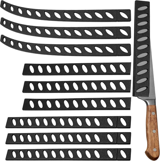 6 PCS Knife Sleeves, Knife Blade Edge Guard Protector Sheath Cover, 6.69/8.27/8.66 Inch Plastic Universal Blade Guard for Kitchen, Restaurant, Ceramic Bread Paring Knives (Black, 3 Styles)