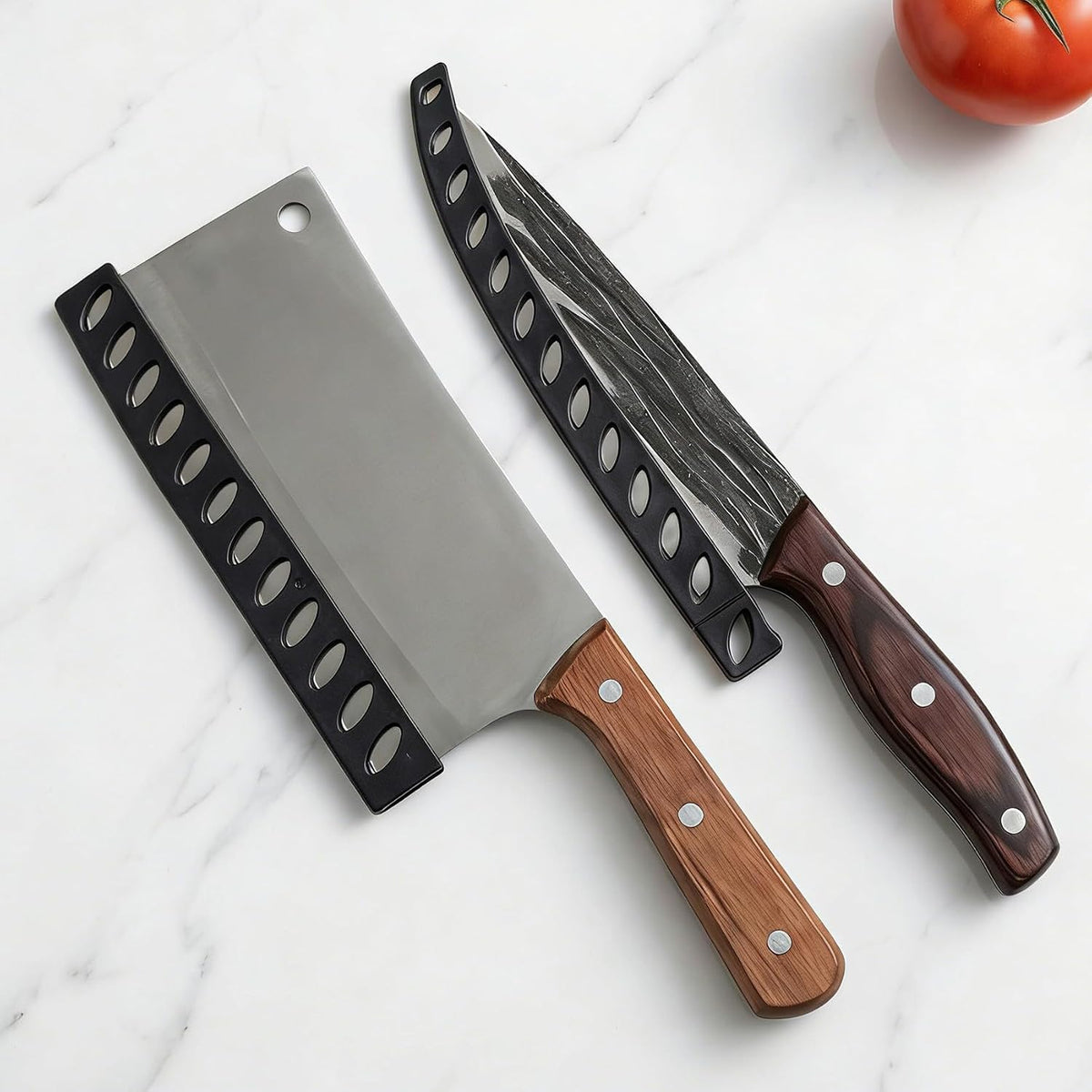 6 PCS Knife Sleeves, Knife Blade Edge Guard Protector Sheath Cover, 6.69/8.27/8.66 Inch Plastic Universal Blade Guard for Kitchen, Restaurant, Ceramic Bread Paring Knives (Black, 3 Styles)