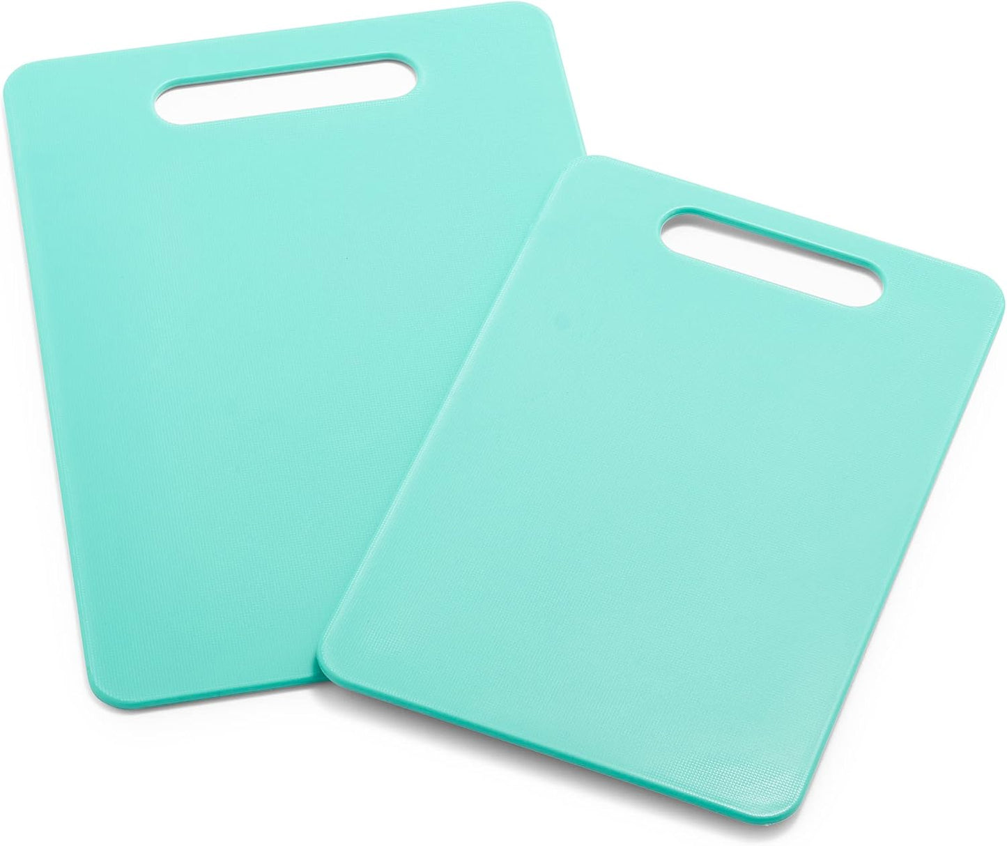 Cutting Board Set 8x12" & 10x14", Extra Durable, Meal Prep, Non-Slip, Grip Handles, Crack Resistant, Dishwasher Safe, Reversible, Versatile Kitchen Essentials, Turquoise
