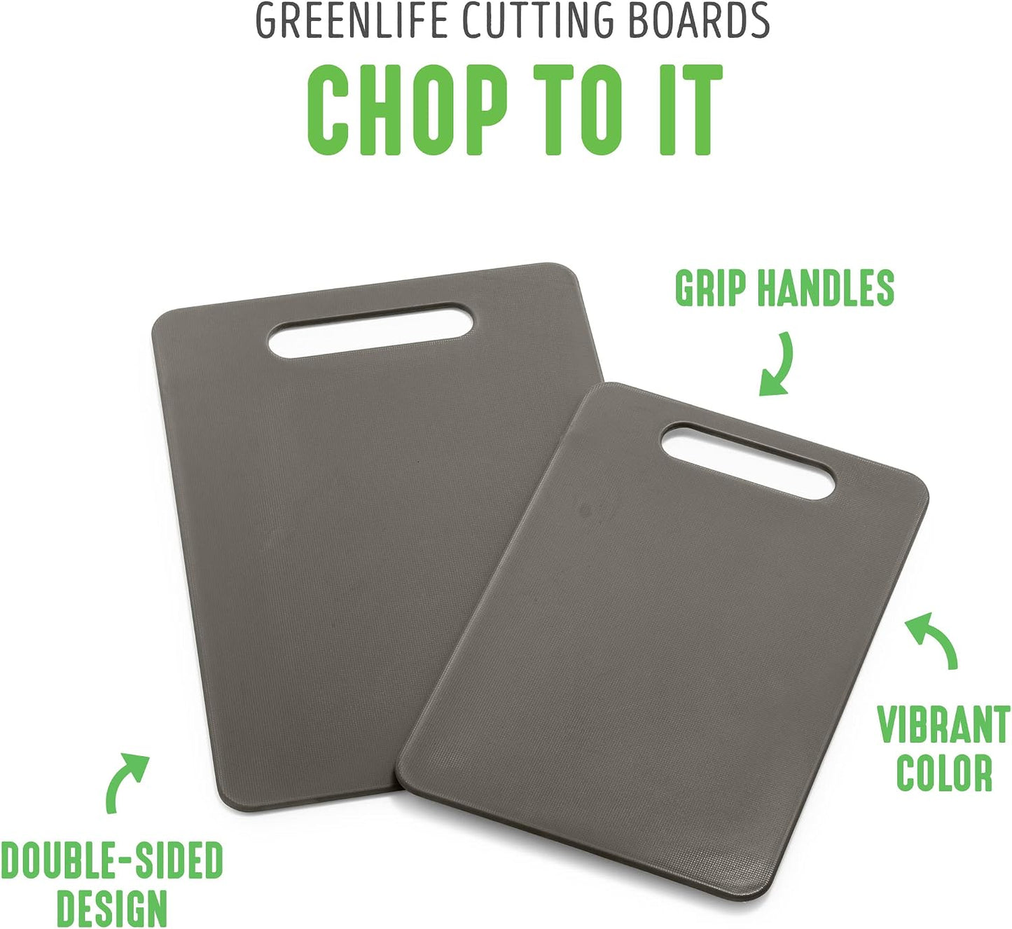 Cutting Board Set 8x12" & 10x14", Extra Durable, Meal Prep, Non-Slip, Grip Handles, Crack Resistant, Dishwasher Safe, Reversible, Versatile Kitchen Essentials, Turquoise