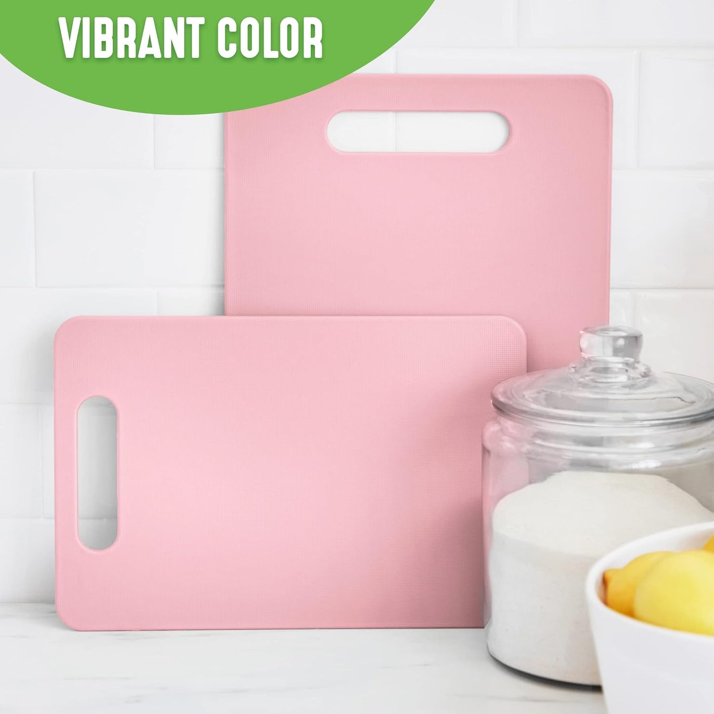 Cutting Board Set 8x12" & 10x14", Extra Durable, Meal Prep, Non-Slip, Grip Handles, Crack Resistant, Dishwasher Safe, Reversible, Versatile Kitchen Essentials, Turquoise