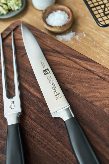 Four Star 2-Piece Razor-Sharp German Carving Set, Made in Company-Owned German Factory with Special Formula Steel perfected for almost 300 Years, Dishwasher Safe