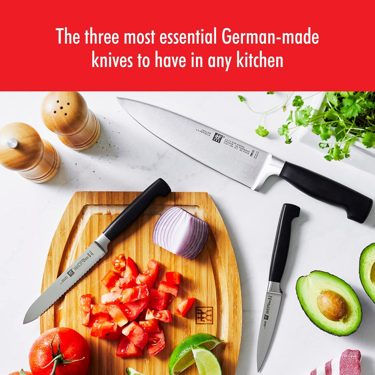 Four Star 2-Piece Razor-Sharp German Carving Set, Made in Company-Owned German Factory with Special Formula Steel perfected for almost 300 Years, Dishwasher Safe