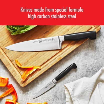 Four Star 2-Piece Razor-Sharp German Carving Set, Made in Company-Owned German Factory with Special Formula Steel perfected for almost 300 Years, Dishwasher Safe