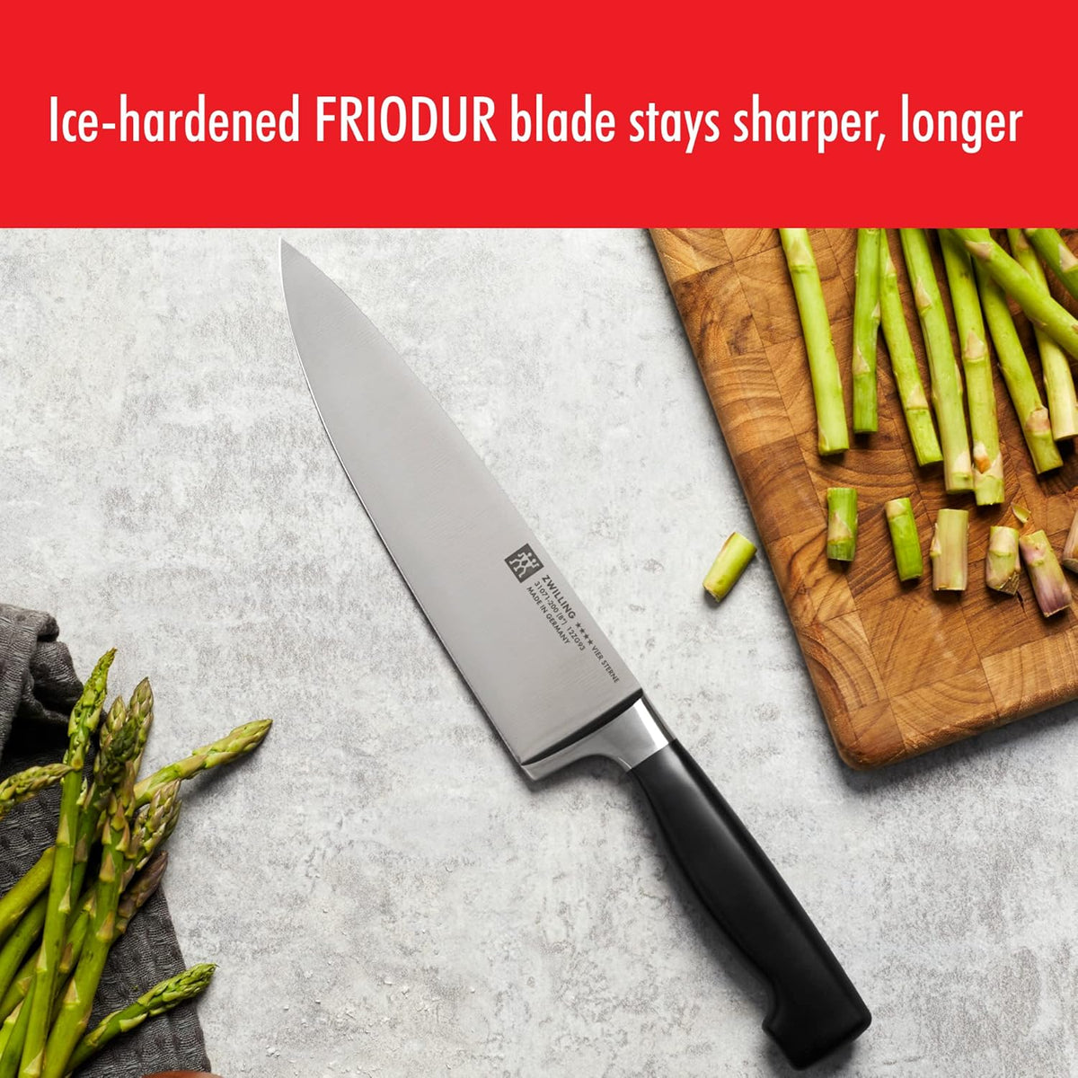 Four Star 2-Piece Razor-Sharp German Carving Set, Made in Company-Owned German Factory with Special Formula Steel perfected for almost 300 Years, Dishwasher Safe