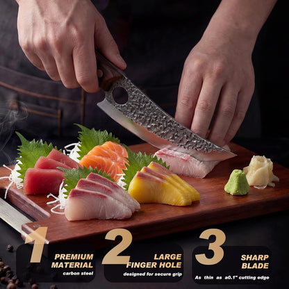 Viking Knife, Butcher Knife Set Hand Forged Boning Knives, Japanese Serbian Chef knives Kitchen Chopping for Meat Cutting Chefs Cleaver Camping Cooking, BBQ, Gifts for Men