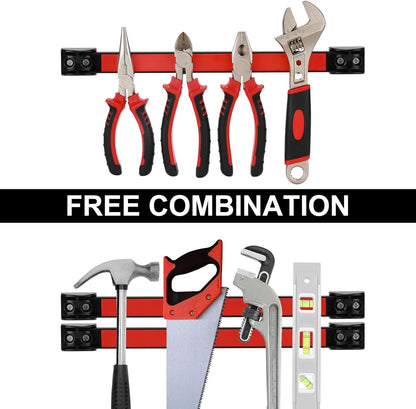12" Magnetic Tool Holder Strip, 6 Packs, Metal Magnet Tool Organizer Bars for Garage, Workshop, Magnetic Strip for Tools