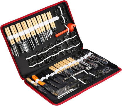 Culinary Carving Tool Set,garnishing Tools + Carving Tools 80PCS/Set Culinary Peeling Kit for Fruit Vegetable Garnishing Cutting Slicing