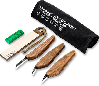 Wood Whittling Kit for Beginners - Razor Sharp Wood Carving Knife Set in Beautifully Designed Gift Box, Whittling Knife for Kids and Adults (8 Pieces)