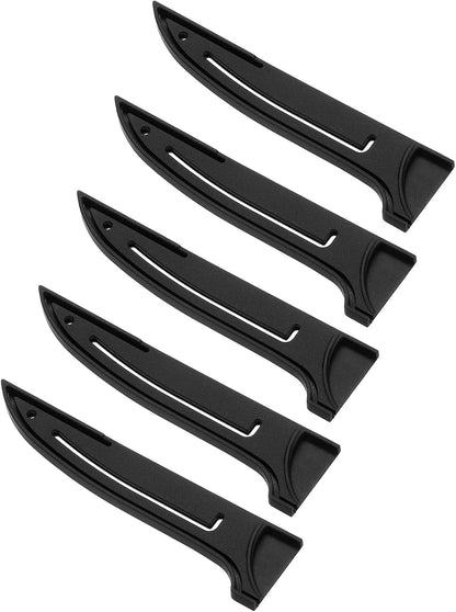 2 Pack PP Safety Knife Cover Sleeves, Blade Edge Guards Protector, Universal Knife Sheath for 6" Boning Knife, Black