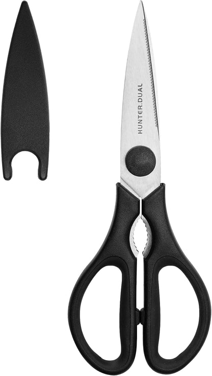 Kitchen Scissors for Food, Heavy Duty Come Apart Poultry Shears for Cooking, All Purpose for Cutting Chicken, Meat, Fish & Vegetables (Black, 8.35 Inch)