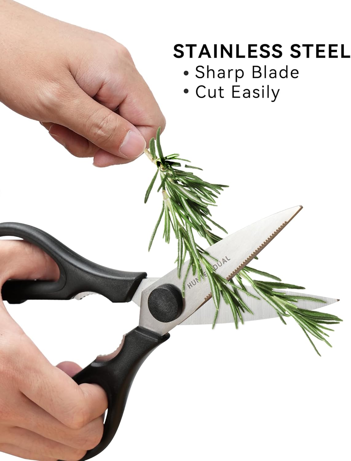 Kitchen Scissors for Food, Heavy Duty Come Apart Poultry Shears for Cooking, All Purpose for Cutting Chicken, Meat, Fish & Vegetables (Black, 8.35 Inch)