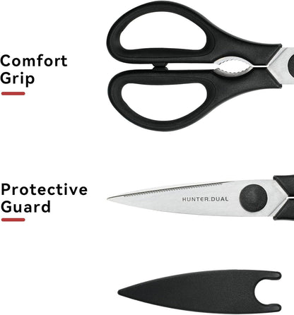 Kitchen Scissors for Food, Heavy Duty Come Apart Poultry Shears for Cooking, All Purpose for Cutting Chicken, Meat, Fish & Vegetables (Black, 8.35 Inch)