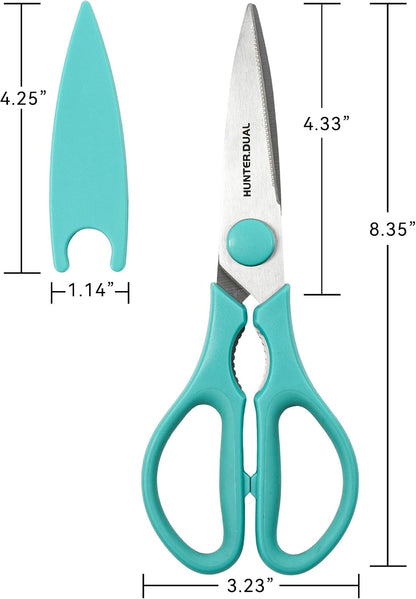 Kitchen Scissors for Food, Heavy Duty Come Apart Poultry Shears for Cooking, All Purpose for Cutting Chicken, Meat, Fish & Vegetables (Black, 8.35 Inch)