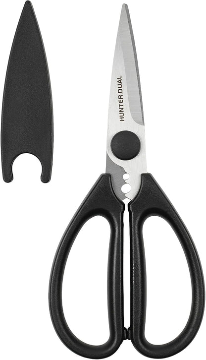 Kitchen Scissors for Food, Heavy Duty Come Apart Poultry Shears for Cooking, All Purpose for Cutting Chicken, Meat, Fish & Vegetables (Black, 8.35 Inch)