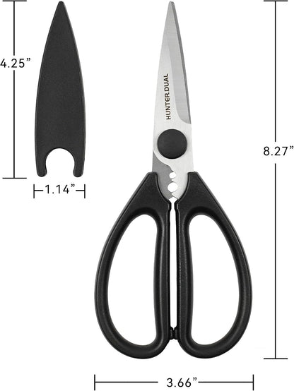 Kitchen Scissors for Food, Heavy Duty Come Apart Poultry Shears for Cooking, All Purpose for Cutting Chicken, Meat, Fish & Vegetables (Black, 8.35 Inch)