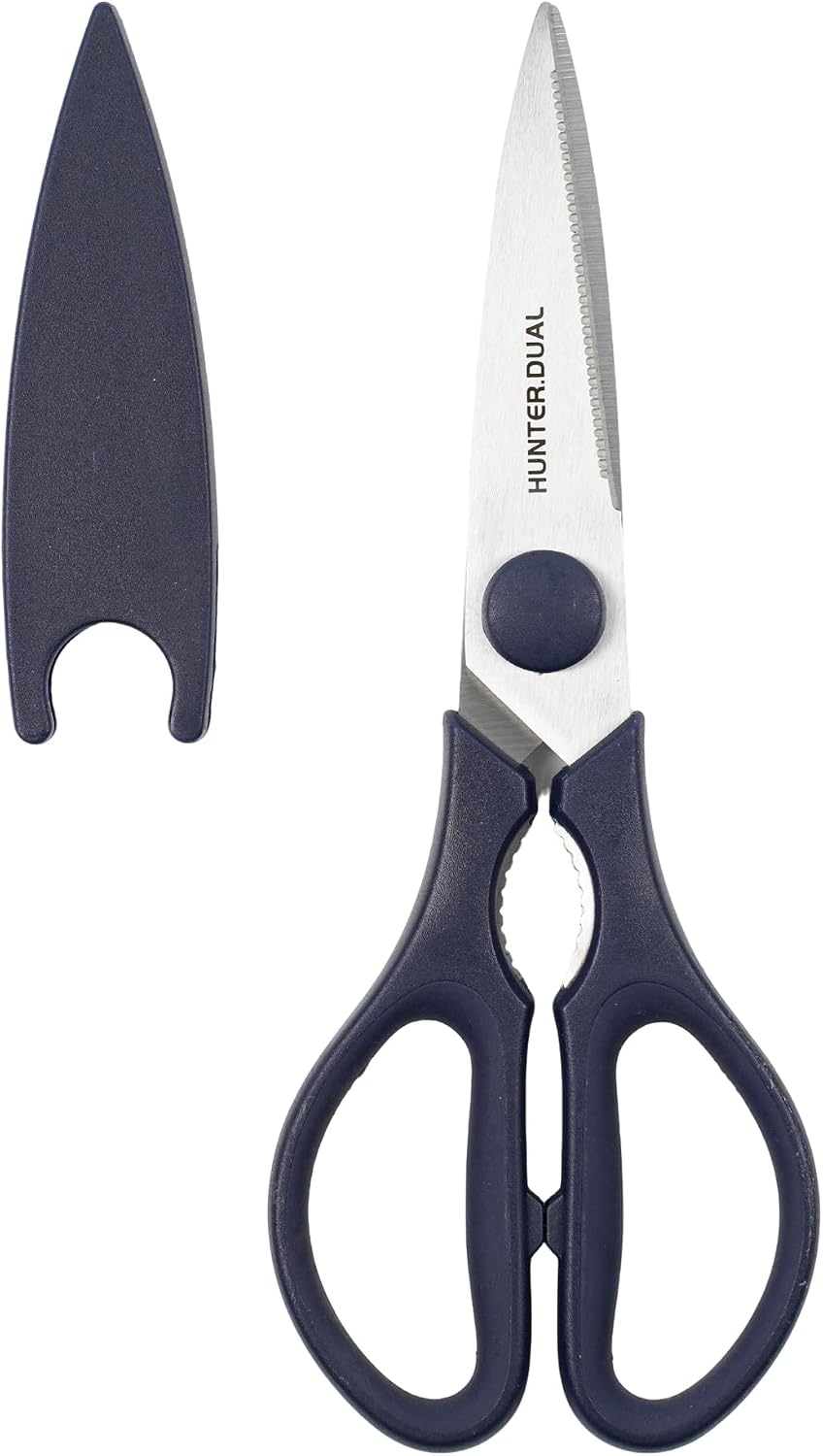 Kitchen Scissors for Food, Heavy Duty Come Apart Poultry Shears for Cooking, All Purpose for Cutting Chicken, Meat, Fish & Vegetables (Black, 8.35 Inch)