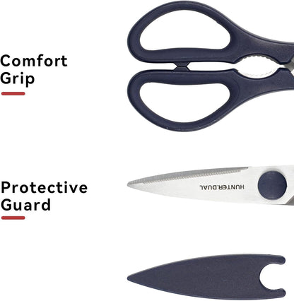 Kitchen Scissors for Food, Heavy Duty Come Apart Poultry Shears for Cooking, All Purpose for Cutting Chicken, Meat, Fish & Vegetables (Black, 8.35 Inch)