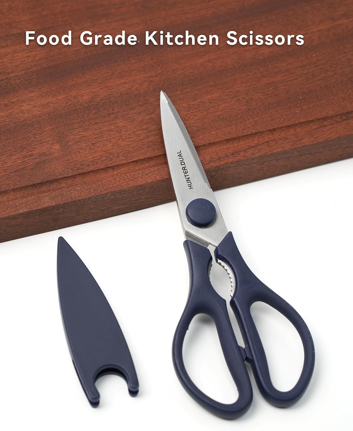 Kitchen Scissors for Food, Heavy Duty Come Apart Poultry Shears for Cooking, All Purpose for Cutting Chicken, Meat, Fish & Vegetables (Black, 8.35 Inch)