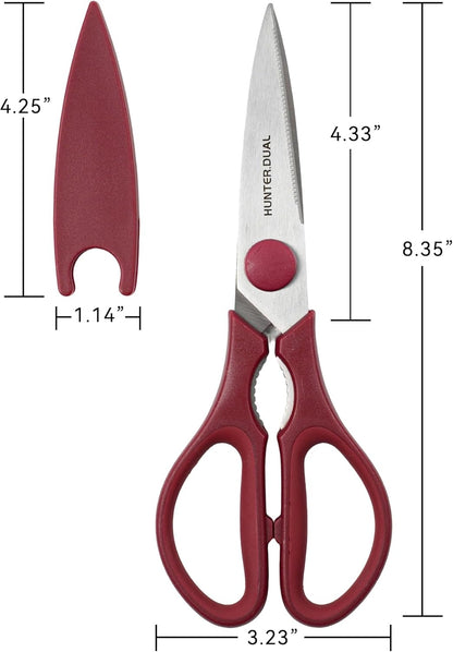 Kitchen Scissors for Food, Heavy Duty Come Apart Poultry Shears for Cooking, All Purpose for Cutting Chicken, Meat, Fish & Vegetables (Black, 8.35 Inch)