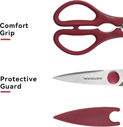 Kitchen Scissors for Food, Heavy Duty Come Apart Poultry Shears for Cooking, All Purpose for Cutting Chicken, Meat, Fish & Vegetables (Black, 8.35 Inch)