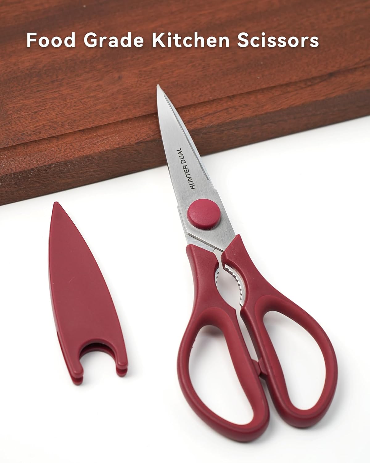 Kitchen Scissors for Food, Heavy Duty Come Apart Poultry Shears for Cooking, All Purpose for Cutting Chicken, Meat, Fish & Vegetables (Black, 8.35 Inch)