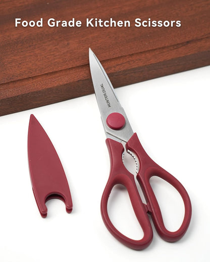 Kitchen Scissors for Food, Heavy Duty Come Apart Poultry Shears for Cooking, All Purpose for Cutting Chicken, Meat, Fish & Vegetables (Black, 8.35 Inch)