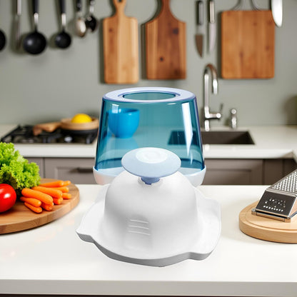 1Pc Blue Food Safety Holder for Mandolin Slicer or Grater, Food Slicer Cutter Finger Guard for Mandoline Slicer Grater ,Finger Anti-Cut Protectors for Vegetable GraterCutting, Mandolines and Slicers