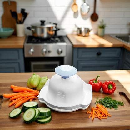 1Pc Blue Food Safety Holder for Mandolin Slicer or Grater, Food Slicer Cutter Finger Guard for Mandoline Slicer Grater ,Finger Anti-Cut Protectors for Vegetable GraterCutting, Mandolines and Slicers