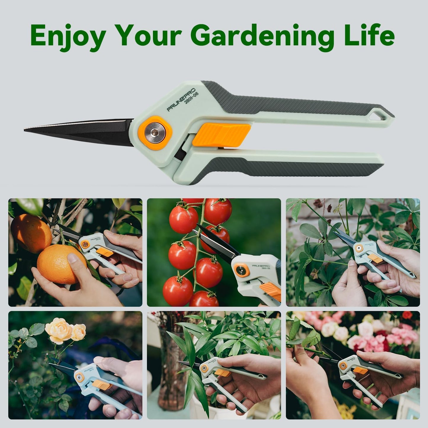 Pruning Shears Gardening Scissors Set Professional Hand Pruner Sharp Stainless Steel Blade Garden Scissors Plant Flower Garden Clipper