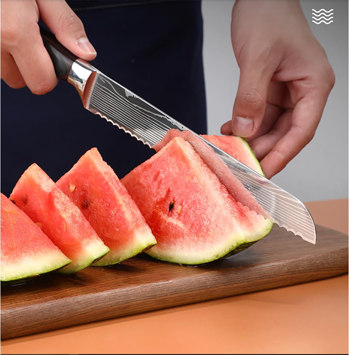 Bread Knife, 8 inch Serrated Knife, German Stainless Steel Bread Knife for Homemade Bread, Razor Sharp Edge for Efficient Slicing Sourdough Bread, Bagels, Cake