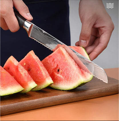 Bread Knife, 8 inch Serrated Knife, German Stainless Steel Bread Knife for Homemade Bread, Razor Sharp Edge for Efficient Slicing Sourdough Bread, Bagels, Cake
