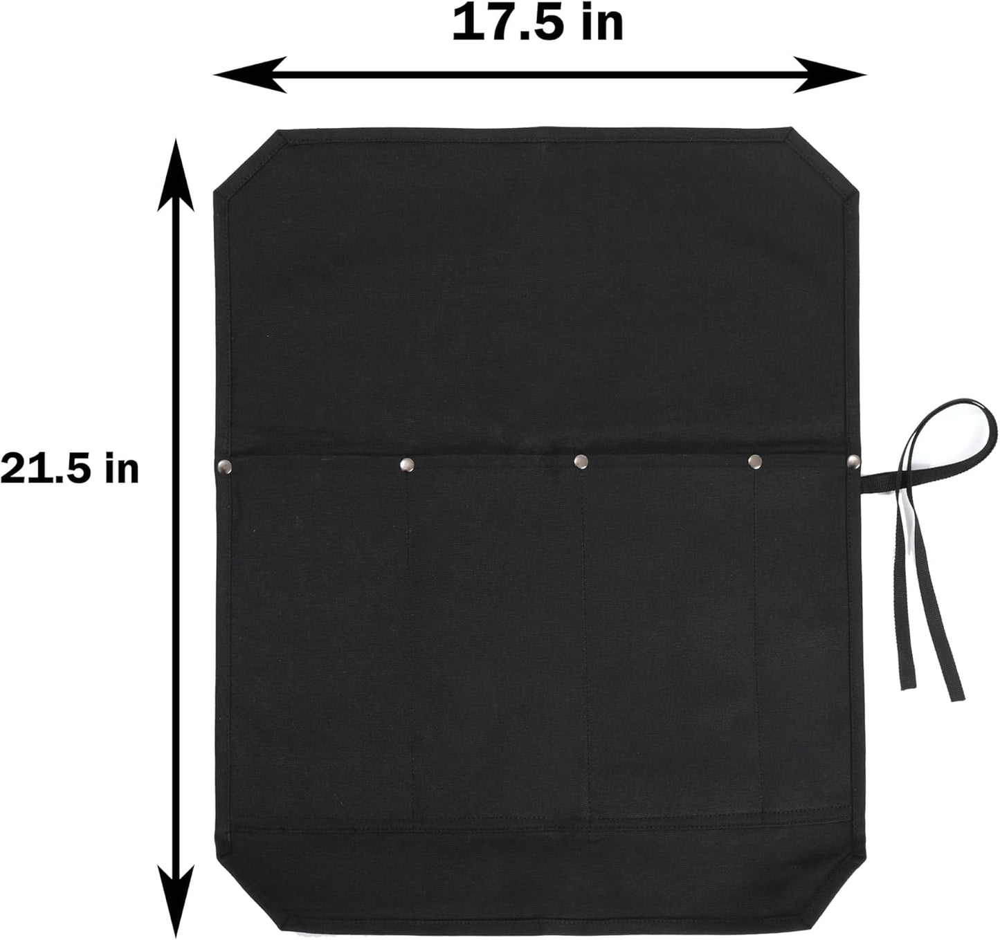 Knife Roll Bags, 16oz Waxed Canvas Knife Holder (4 Slots & Specialized Anti Cutting Fabric), Multi-Purpose Knife Pouch with Tie Rope, Khaki