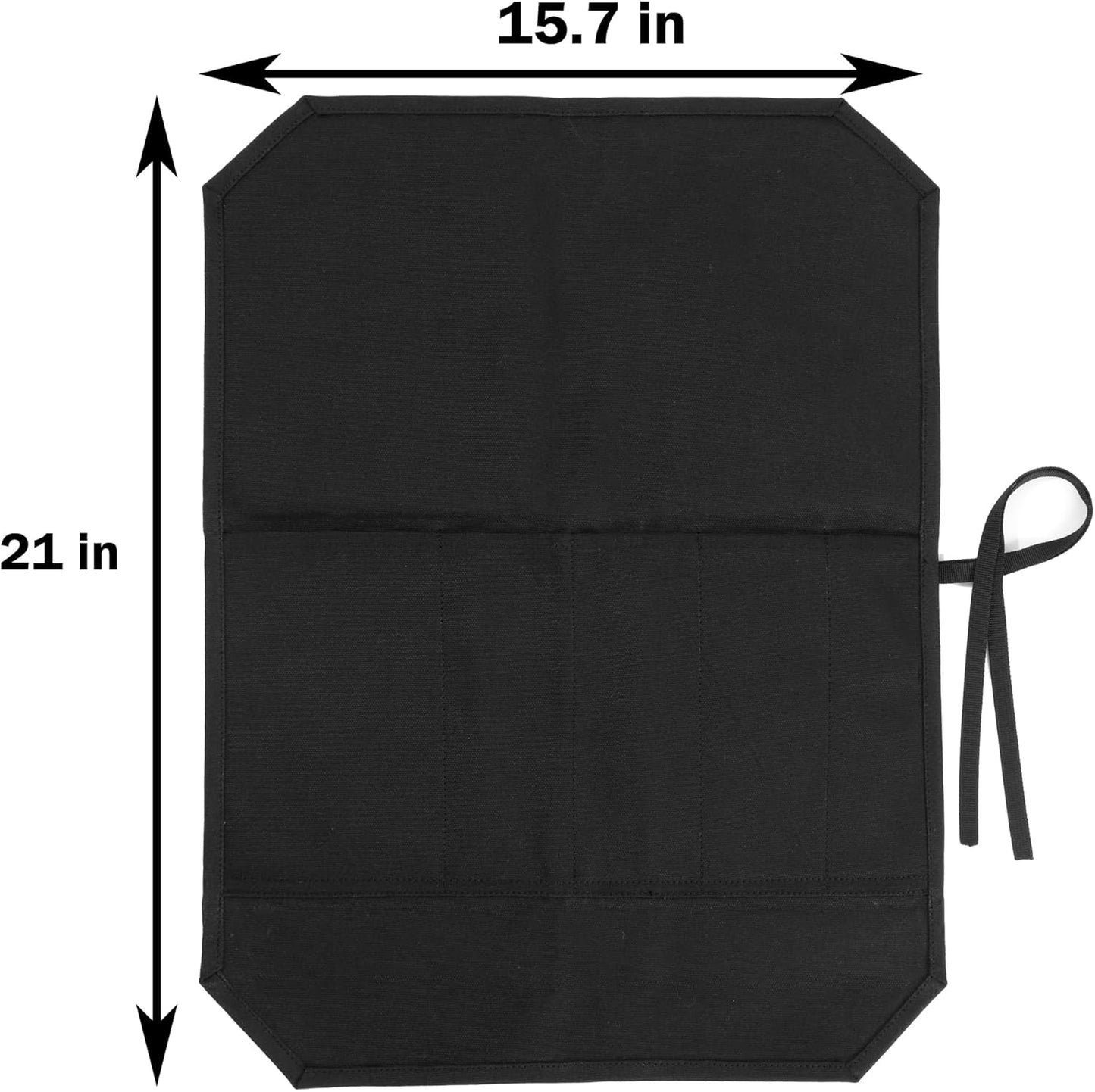 Knife Roll Bags, 16oz Waxed Canvas Knife Holder (4 Slots & Specialized Anti Cutting Fabric), Multi-Purpose Knife Pouch with Tie Rope, Khaki