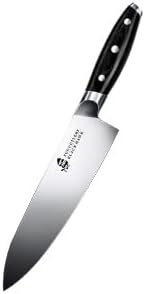 TUO Honing Rod, Knife Sharpening Rod 8 Inch, High Carbon German Steel Knife Sharpener with Ergonomic Pakkawood Handle, Premium Honing Steel for Kitchen Knives Blade Maintenance, Black Hawk Series