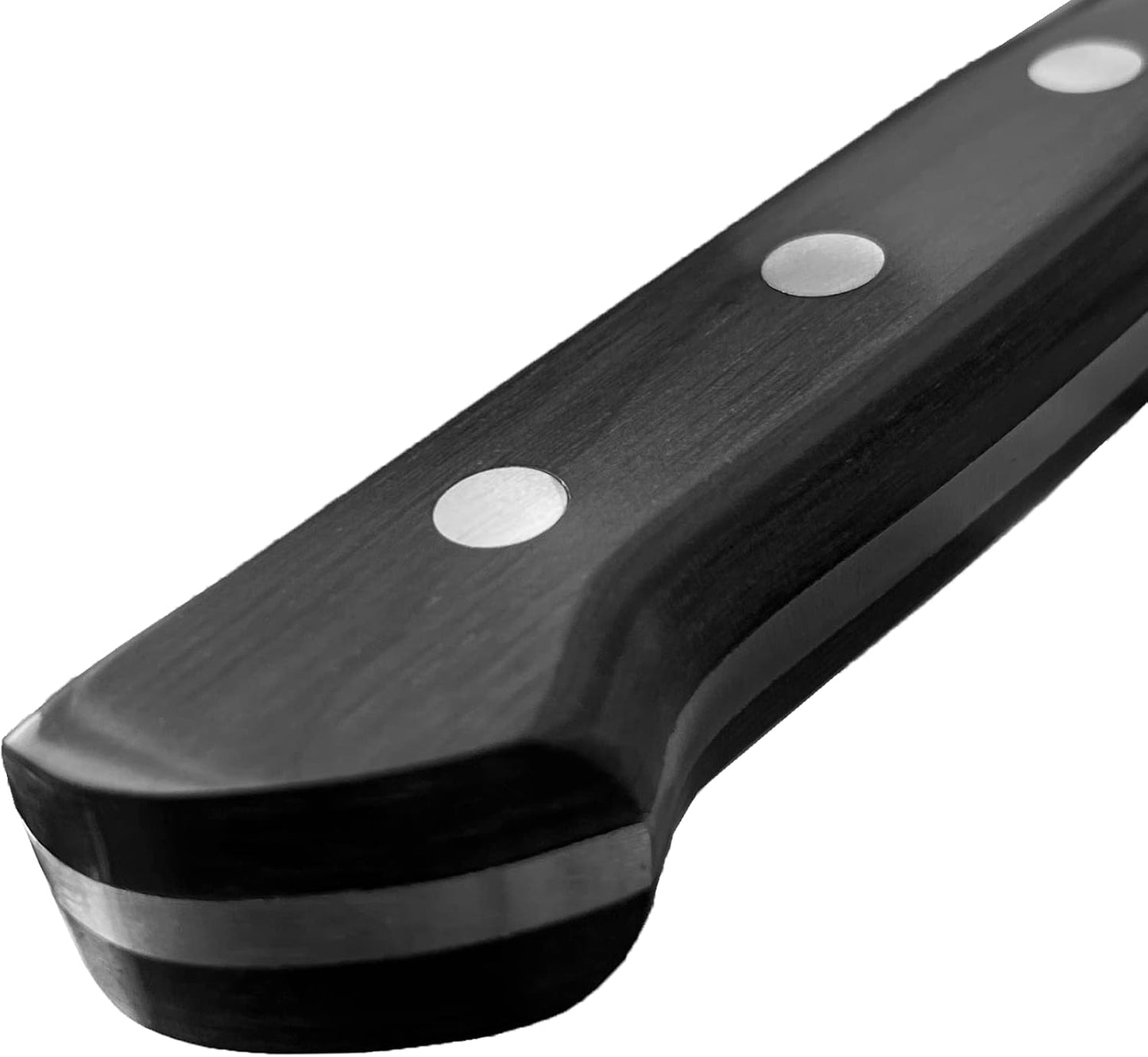 AT Japanese Yo Deba Knife 9.5" (240mm) Made in JAPAN, Heavy Duty Double Bevel Deba Knife for Frozen Meat, Hard Food, Sharp Japanese Stainless Steel Blade, Full Tang Pakkawood Handle, Black