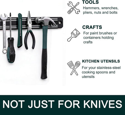 Magnetic Knife Strips（13 Inch Length),Magnetic Knife Holder for Wall/Refrigerator,Magnetic Knife Bar with Multi-Purpose Functionality as a Knife Holder, Knife Strip, Magnetic Tool Organizer