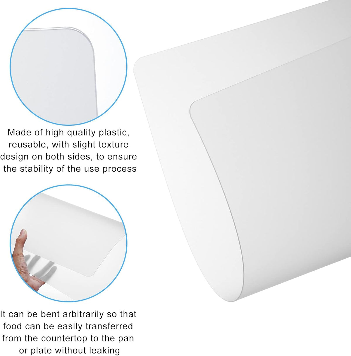 30 Pcs Plastic Cutting Board for Kitchen 15 x 12 in Flexible Frosted Cutting Mats Clear Plastic Placemats Dishwasher Safe Non Porous Chopping Board Non Slip Clear Placemats Table Mats