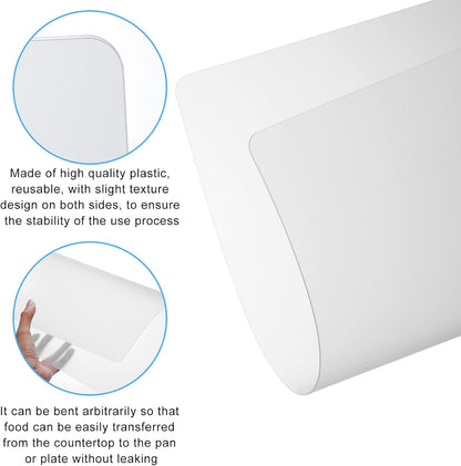 30 Pcs Plastic Cutting Board for Kitchen 15 x 12 in Flexible Frosted Cutting Mats Clear Plastic Placemats Dishwasher Safe Non Porous Chopping Board Non Slip Clear Placemats Table Mats