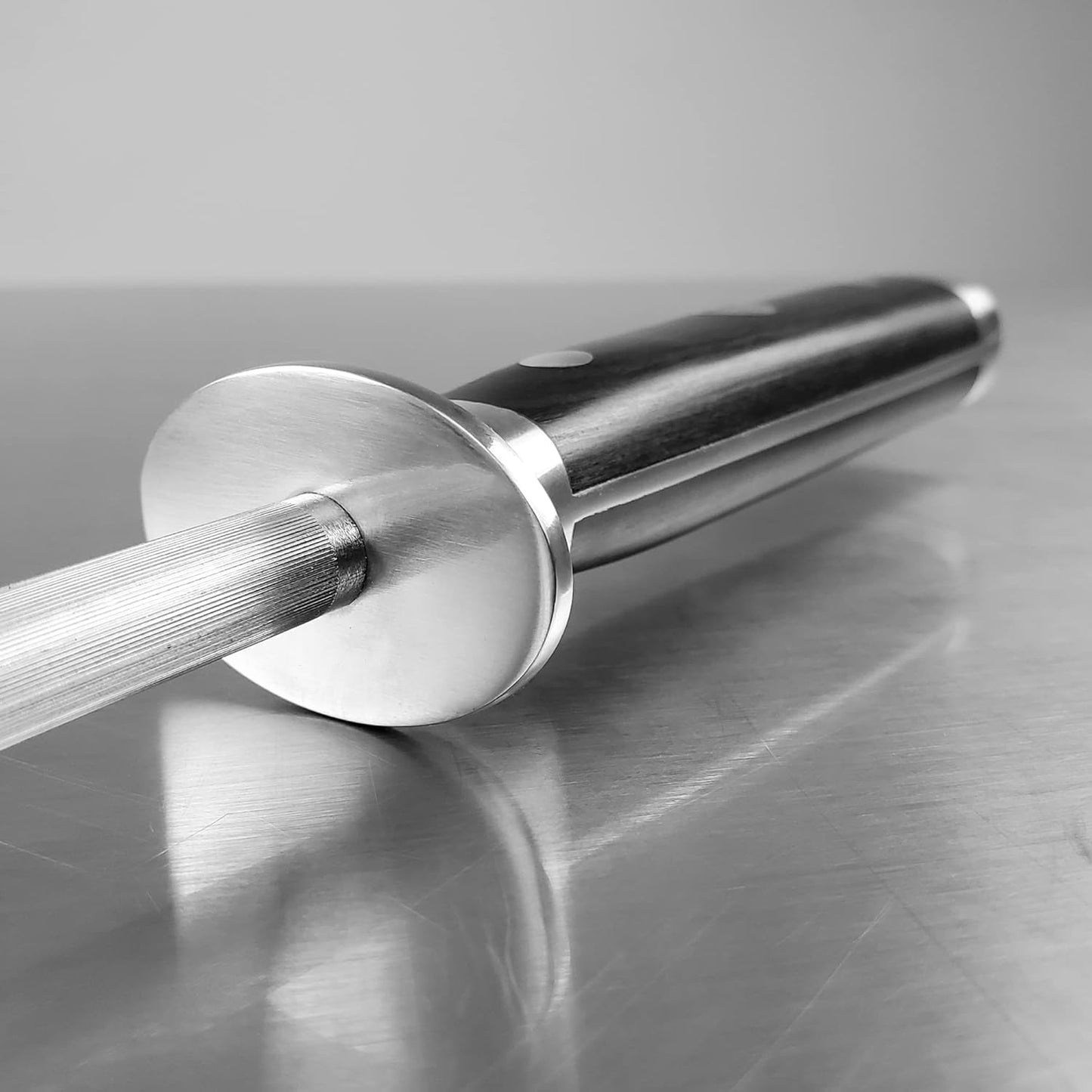 Pro Series 2.0 Knife Sharpener - 9'' Magnetized Stainless Steel Honing Rod with Black Pakkawood Handle - Ideal for Home and Professional Knife Maintenance