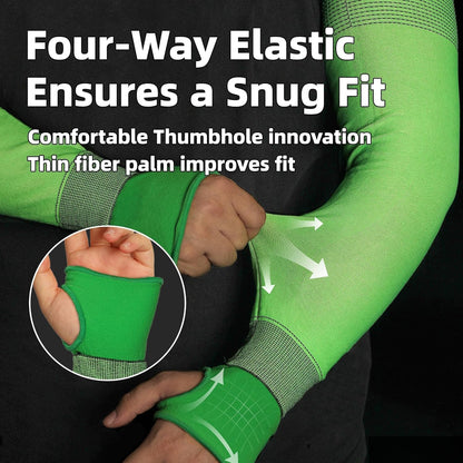 Ultra-Thin ANSI A6 Cut Resistant Arm Sleeves, 21 Gauge Comfortable and Breathable Protective Sleeves, Arm Protectors for Thin Skin and Bruising, Work, Gardening, Farming, Outdoors, M