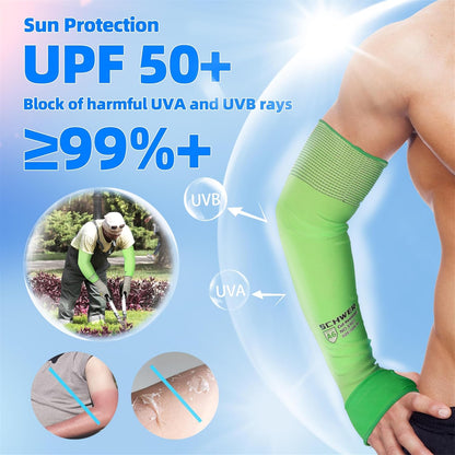 Ultra-Thin ANSI A6 Cut Resistant Arm Sleeves, 21 Gauge Comfortable and Breathable Protective Sleeves, Arm Protectors for Thin Skin and Bruising, Work, Gardening, Farming, Outdoors, M
