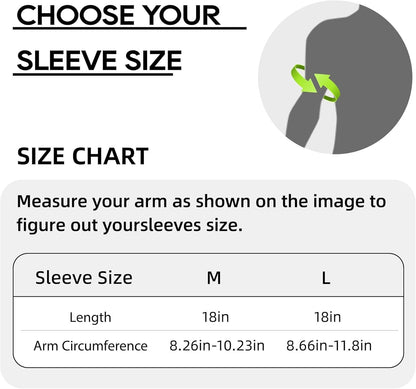 Ultra-Thin ANSI A6 Cut Resistant Arm Sleeves, 21 Gauge Comfortable and Breathable Protective Sleeves, Arm Protectors for Thin Skin and Bruising, Work, Gardening, Farming, Outdoors, M