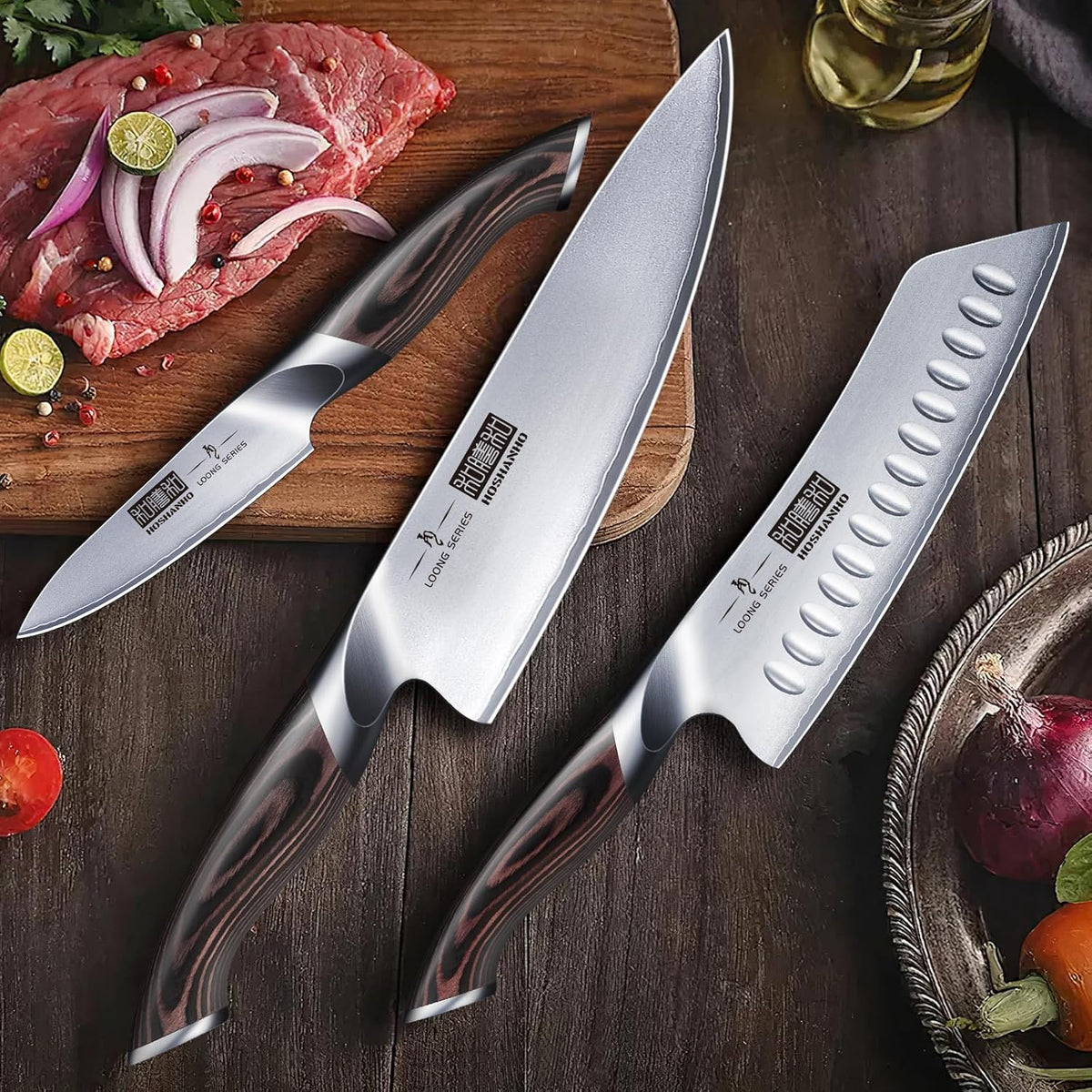 5 Pieces Knife Set, Professional Ultra Sharp Kitchen Knife Sets