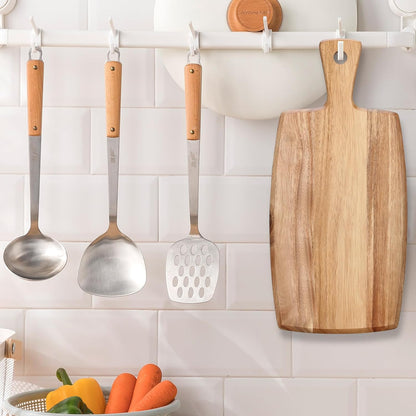 Acacia Wood Cutting Board with Handle Small Charcuterie Boards Wooden Chopping Board Decorative Mini Cutting Boards for Kitchen Meat Teak Bread Cheese Board Platter Butcher Block Food Serving Tray