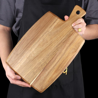 Acacia Wood Cutting Board with Handle Small Charcuterie Boards Wooden Chopping Board Decorative Mini Cutting Boards for Kitchen Meat Teak Bread Cheese Board Platter Butcher Block Food Serving Tray