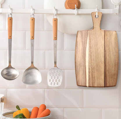 Acacia Wood Cutting Board with Handle Small Charcuterie Boards Wooden Chopping Board Decorative Mini Cutting Boards for Kitchen Meat Teak Bread Cheese Board Platter Butcher Block Food Serving Tray