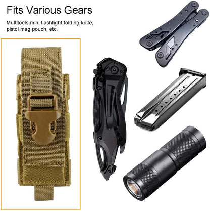 Tactical Single Sheath Holster Utility Tool Holder Case Horizontal Vertical Pistol Mag Pouch