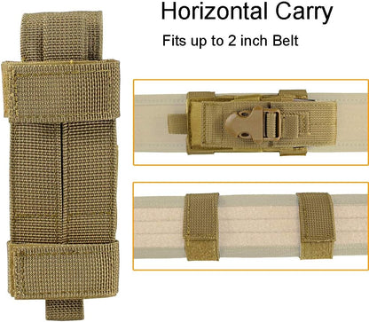 Tactical Single Sheath Holster Utility Tool Holder Case Horizontal Vertical Pistol Mag Pouch